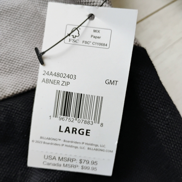 BILLABONG NEW Abner Color Block Zip Hoodie Jacket - Picture 13 of 16